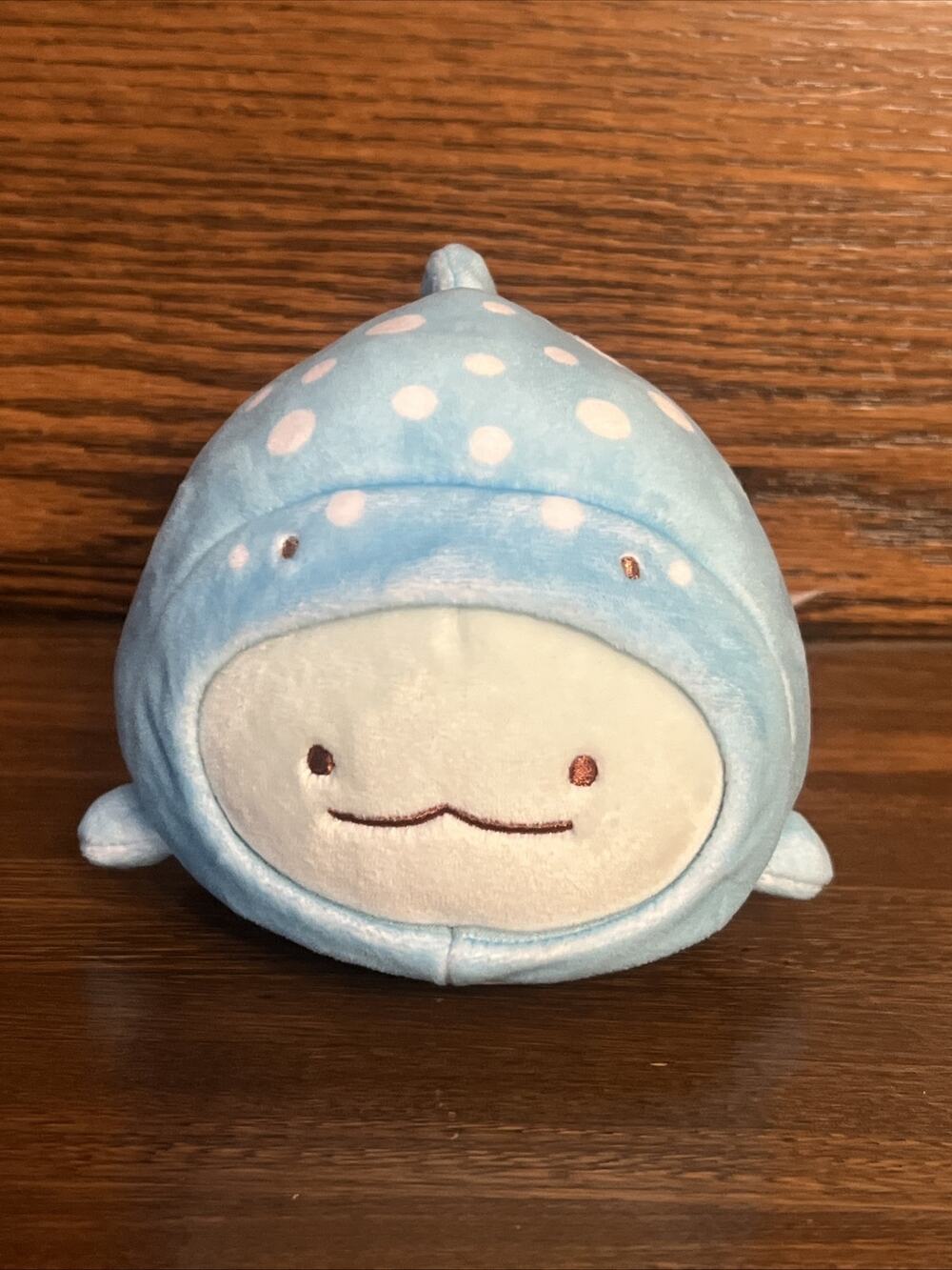 San-X, Sanrio Sumikkogurashi Plushie - Sea Animal Series - Whale Shark Tokage 6”